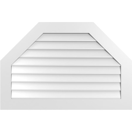 Ekena Millwork Octagonal Top Surface Mount PVC Gable Vent w/ 3-1/2"W x 1"P Standard Frame, 42"W x 28"H GVPOT42X2801SN